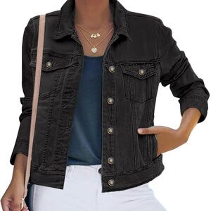 Black Faded Denim Jacket